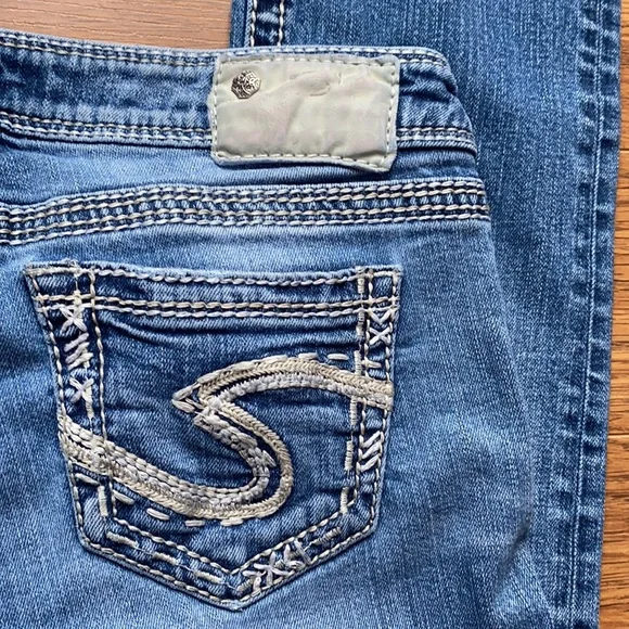 Silver jeans size 29 w 33 length low rise Tuesday baby boot - Picture 12 of 14